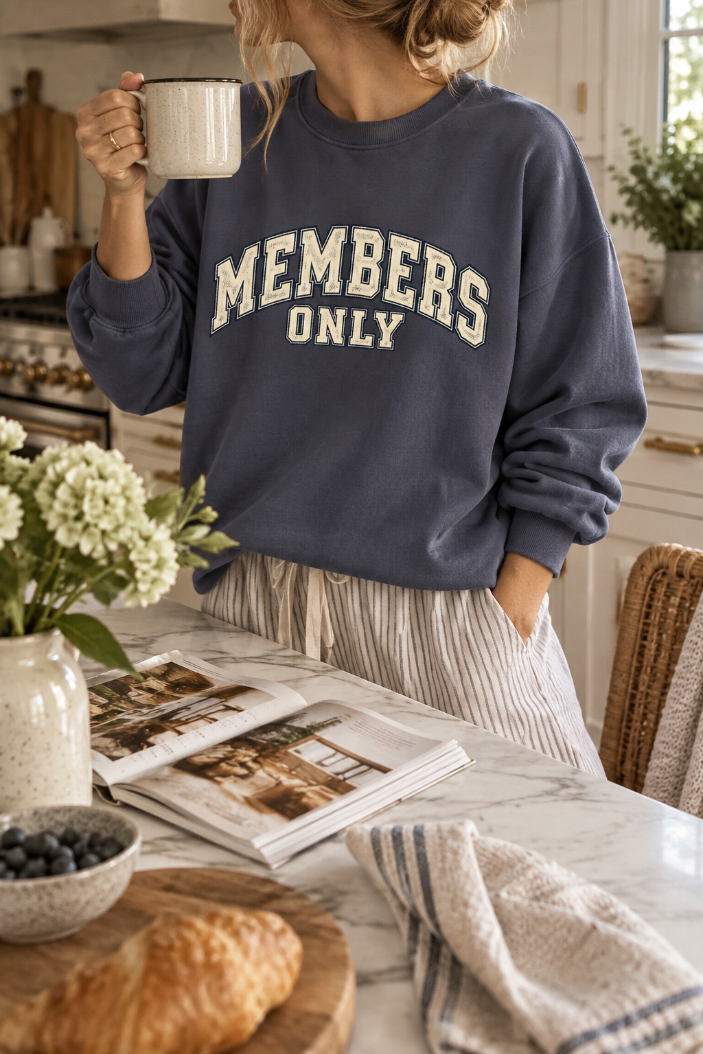 Members Only Sweatshirt — Vintage Collegiate Crewneck
